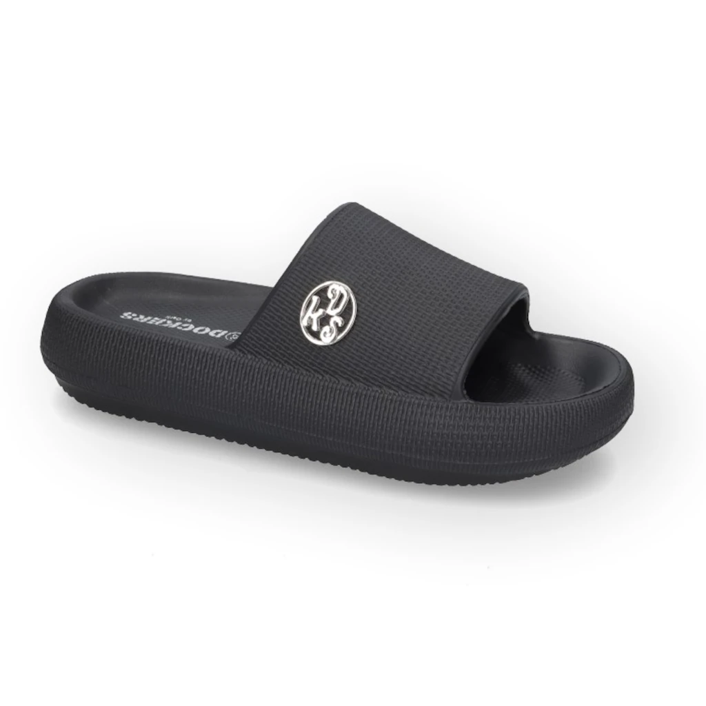 Dockers by Gerli Badepantolette Sommerschuh Schlappen Badeschuh Poolslides in modischer Optik