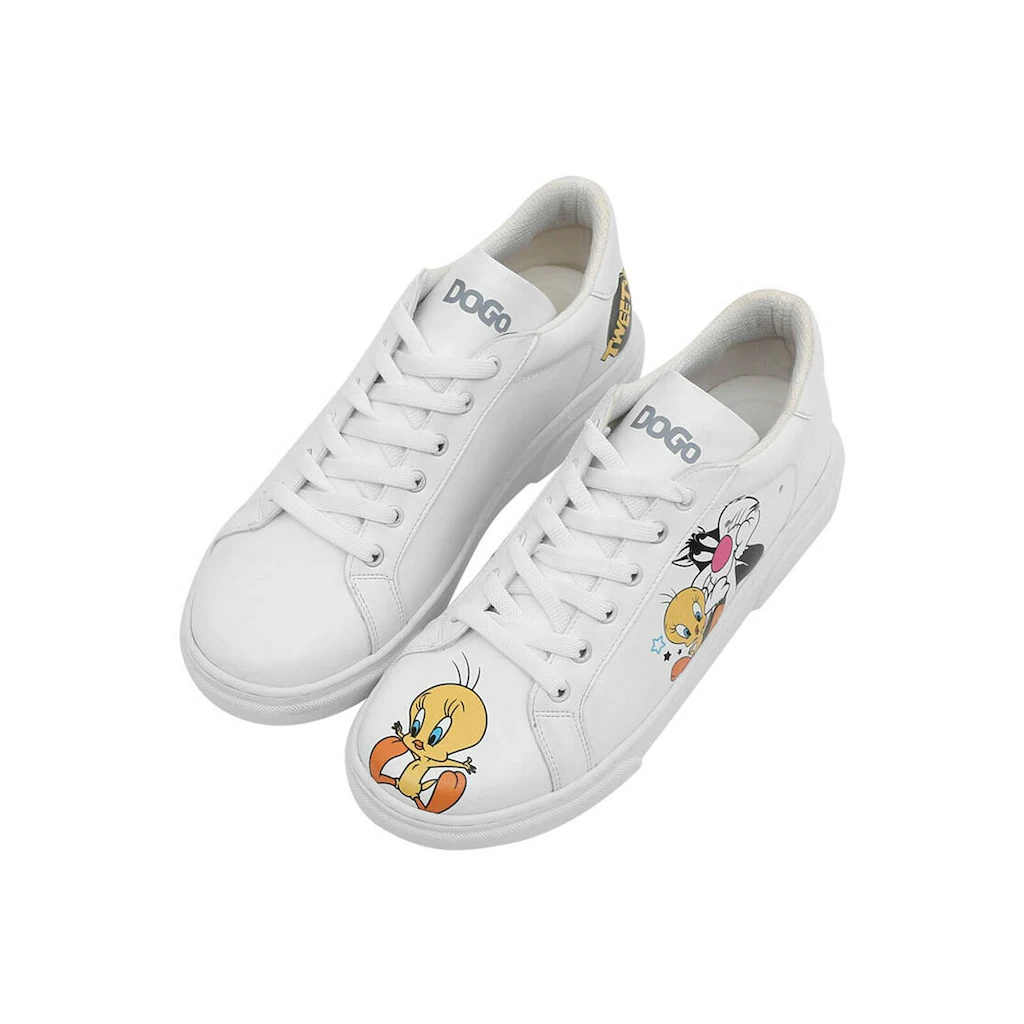 DOGO Sneaker »Damen Ace Sneakers Best Of Tweety And Sylvester Vegan Damen Snea« Vegan Zeitlich begrenztes Angebot