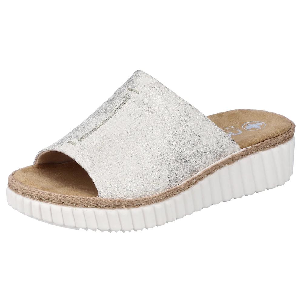 Rieker Pantolette mit Juterahmen an der Laufsohle ▷ für JETZT KAUFEN