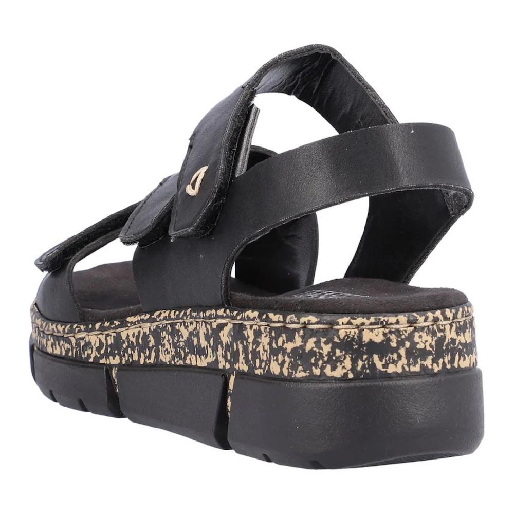 Rieker Riemchensandale Sommerschuh Sandalette Keilabsatz mit Klettverschlüssen bestellen Speichern exportieren