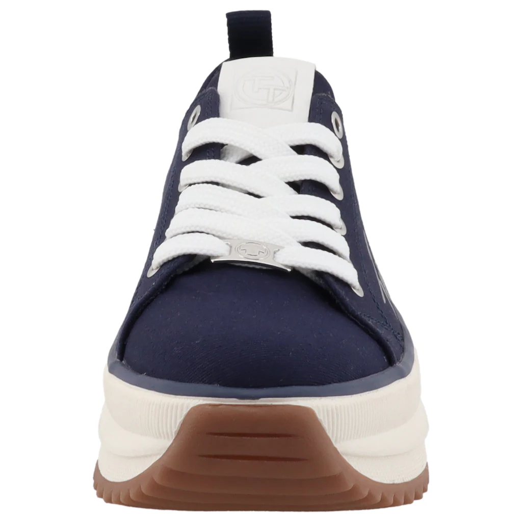 TOM TAILOR Plateausneaker Freizeitschuh Halbschuh Schnürschuh mit seitlicher Logo-Signatur online kaufen Auslauf