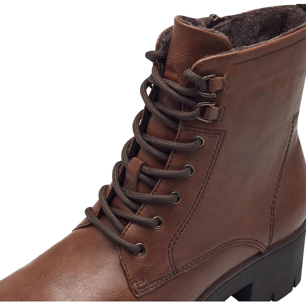 Tamaris Schnürstiefelette Blockabsatz Schnürboots mit Ösen und Ziernähten Fabrikpreis