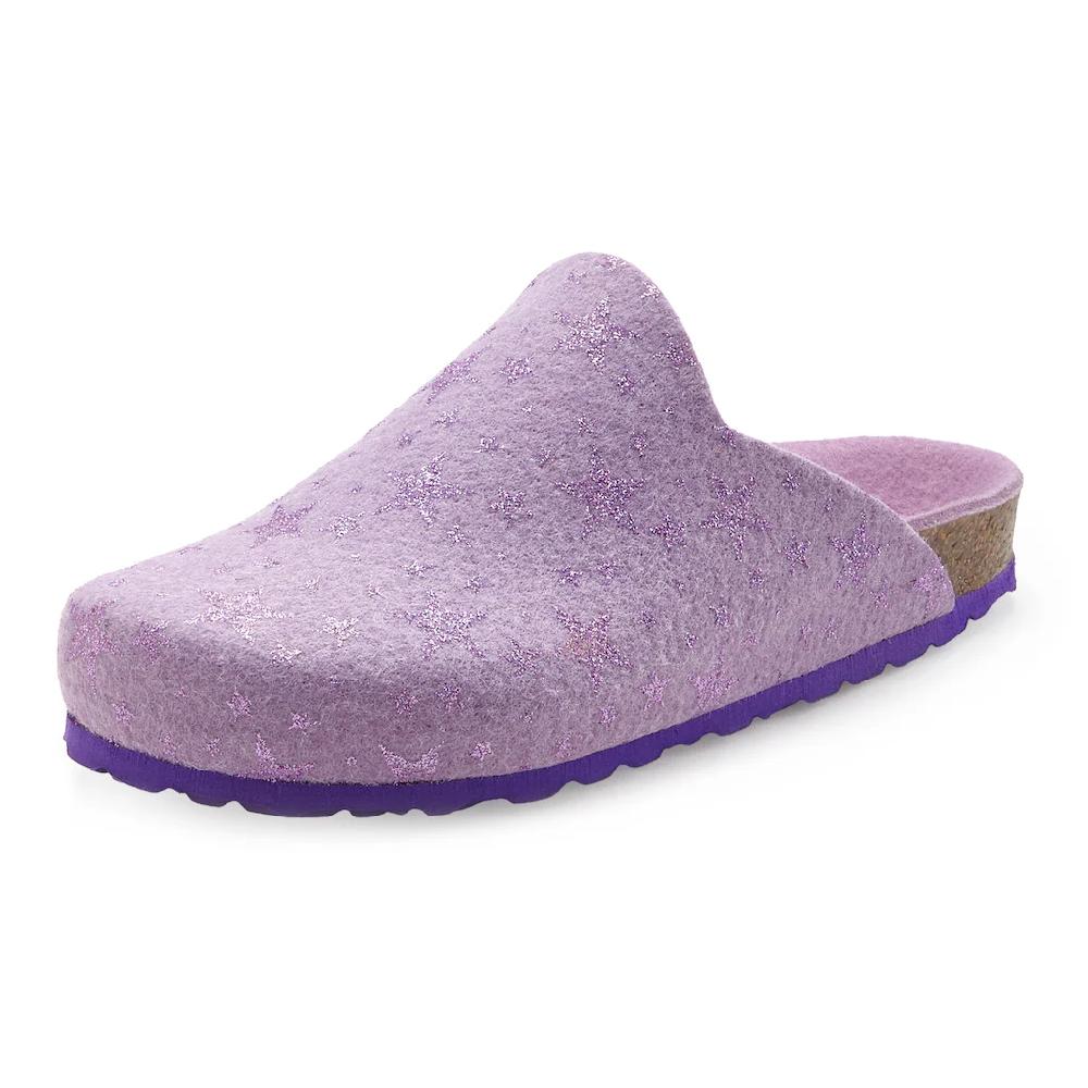 Vivance Pantolette »Hausschuh Clog Pantoffel « aus Filz mit wärmenden Korkfußbett & Sternenprint Preisnachlass