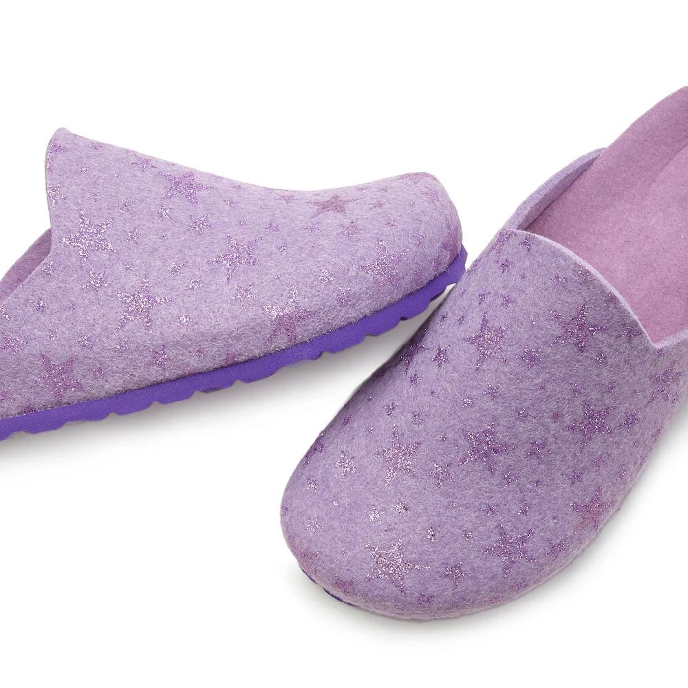 Vivance Pantolette »Hausschuh Clog Pantoffel « aus Filz mit wärmenden Korkfußbett & Sternenprint Preisnachlass