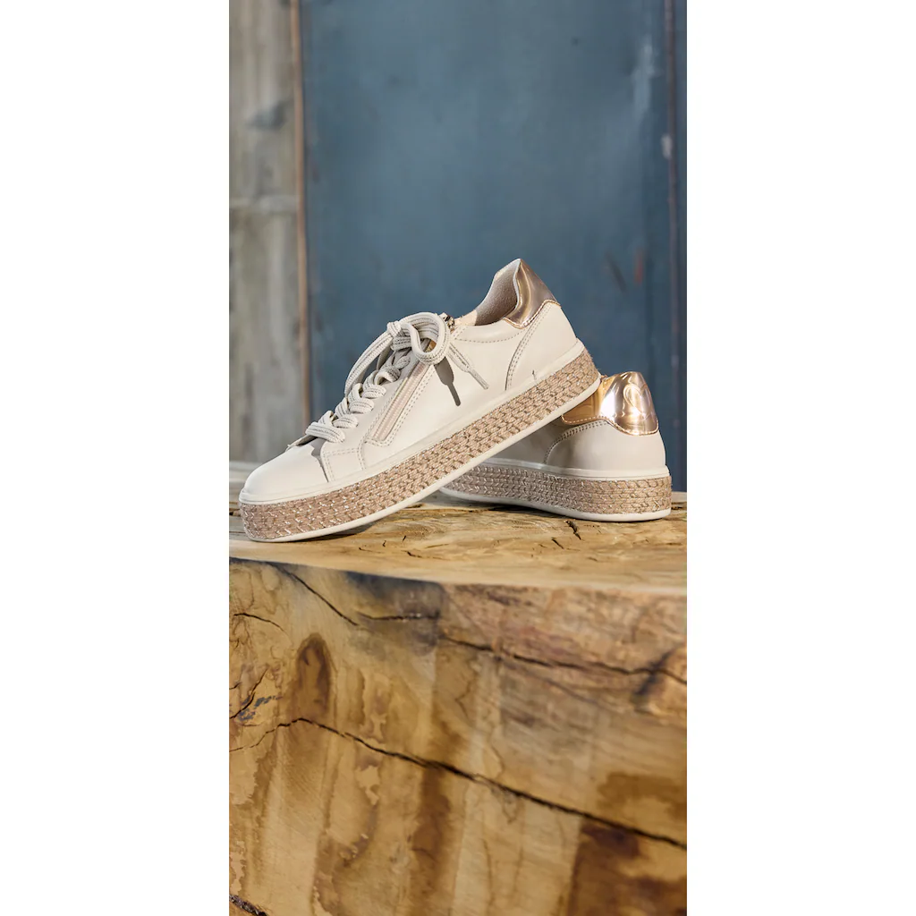 MARCO TOZZI Plateausneaker Freizeitschuh Halbschuh Schnürschuh mit Außenreißverschluss kaufen Black Friday