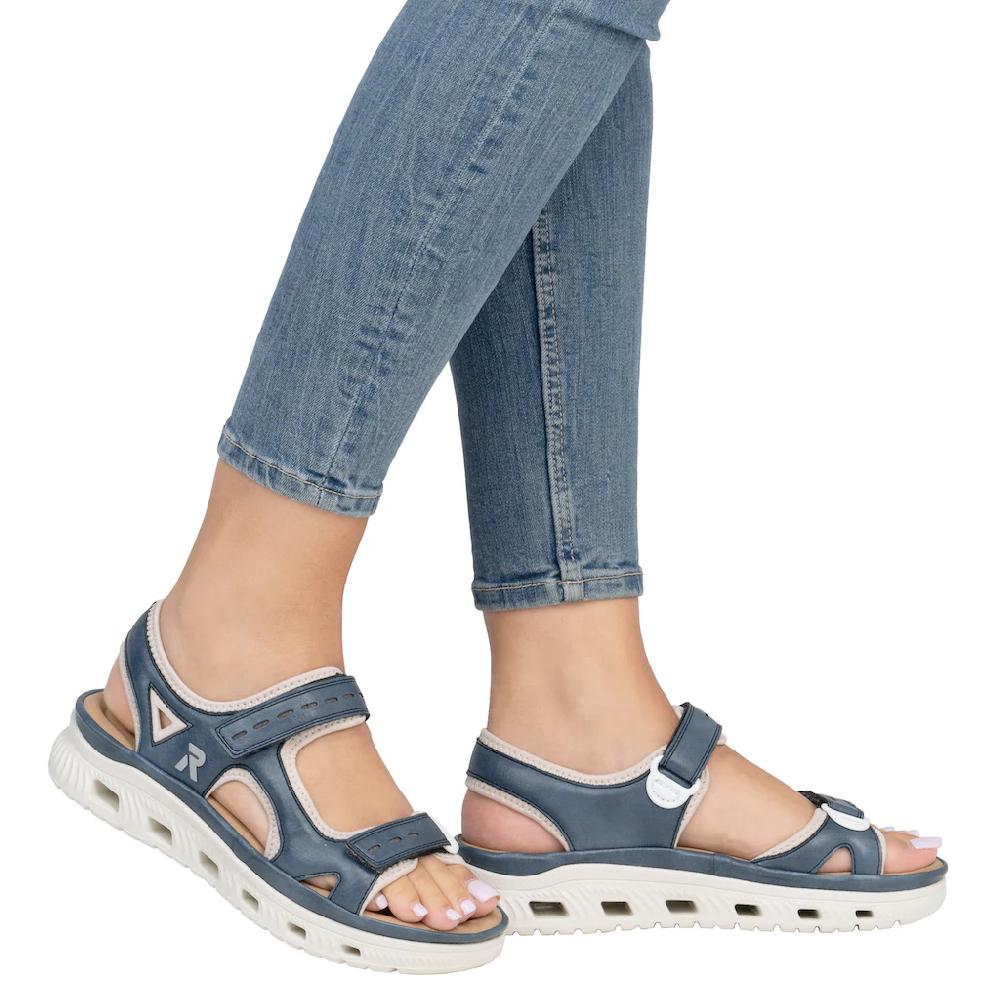 RIEKER Sport Sandale »Outdoorsandale« Sommerschuh Sandalette Plateauabsatz mit Klettverschlüssen online bestellen Zeitbegrenzte Promotion