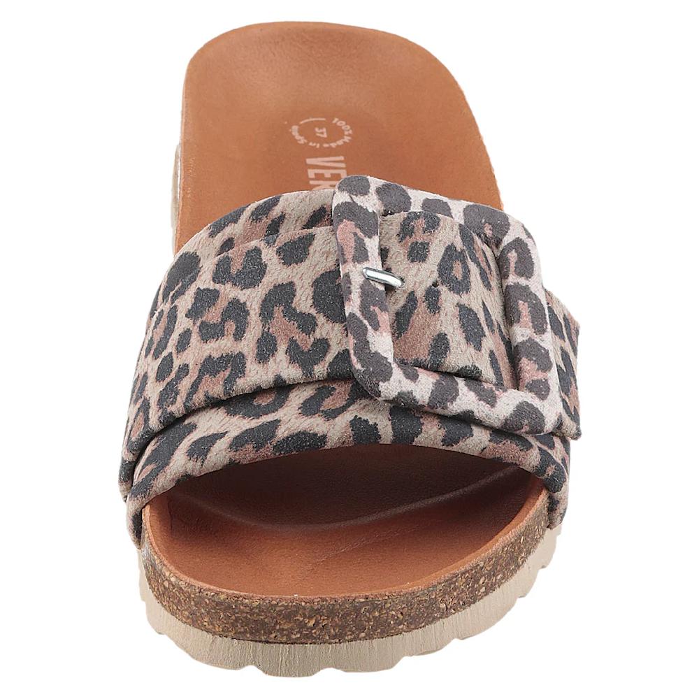 VERBENAS Pantolette »Reiko Leopardo Grande« Sommerschuh Schlappen für Strand- und Badeausflüge geeignet Nur noch ein Tag übrig