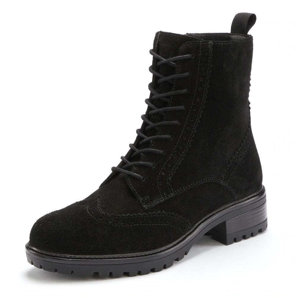 LASCANA Stiefelette »Stiefel Boots Schnürboots Schnürstiefelette« aus Leder