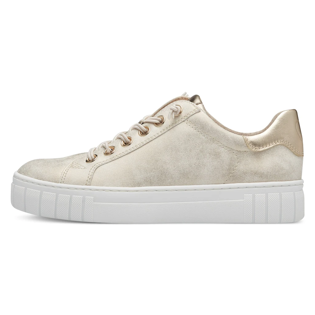 MARCO TOZZI Slip-On Sneaker Freizeitschuh Halbschuh Schlupfschuh im Metallic Look Limitierter Zeitrabatt