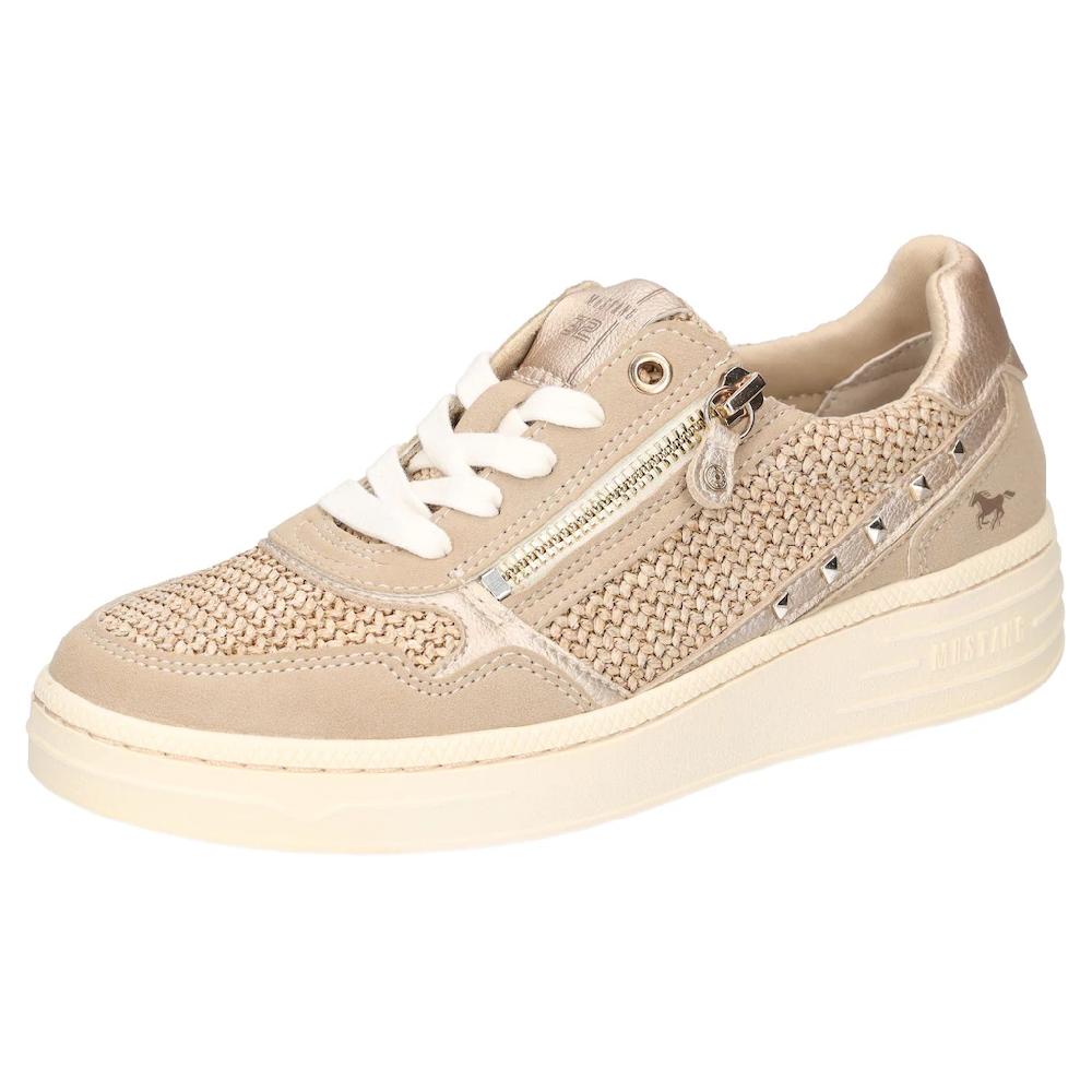 Mustang Shoes Sneaker Plateausneaker Schnürschuh mit Glitzernieten