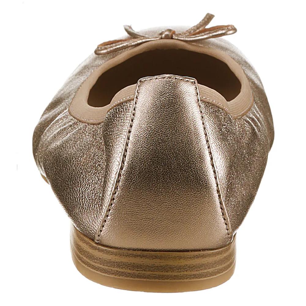 Tamaris Ballerina Festtagsschuh Hochzeitsschuh Flats mit schönem Metallic-Schimmer kaufen Valentinstagsangebot
