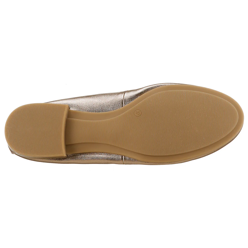 Tamaris Ballerina Festtagsschuh Hochzeitsschuh Flats mit schönem Metallic-Schimmer kaufen Valentinstagsangebot
