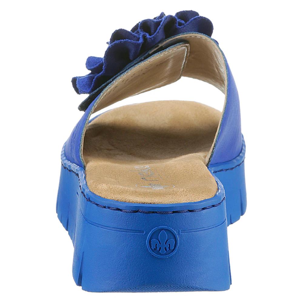 Rieker Pantolette Plateau Sommerschuh Schlappen mit praktischem KIettverschluss kaufen Blitzangebot