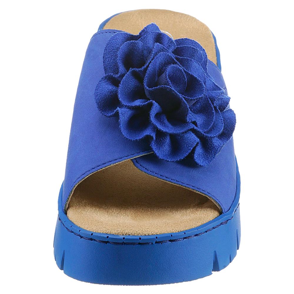 Rieker Pantolette Plateau Sommerschuh Schlappen mit praktischem KIettverschluss kaufen Blitzangebot