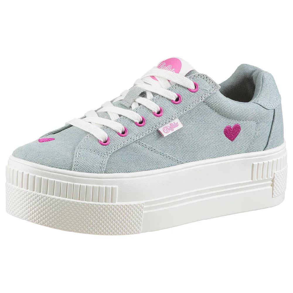 Buffalo Plateausneaker »PAIRED HEART« Schnürschuh Halbschuh Freizeitschuh mit Herz-Stickerei Riesige Ersparnisse