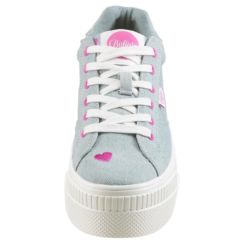 Buffalo Plateausneaker »PAIRED HEART« Schnürschuh Halbschuh Freizeitschuh mit Herz-Stickerei Riesige Ersparnisse