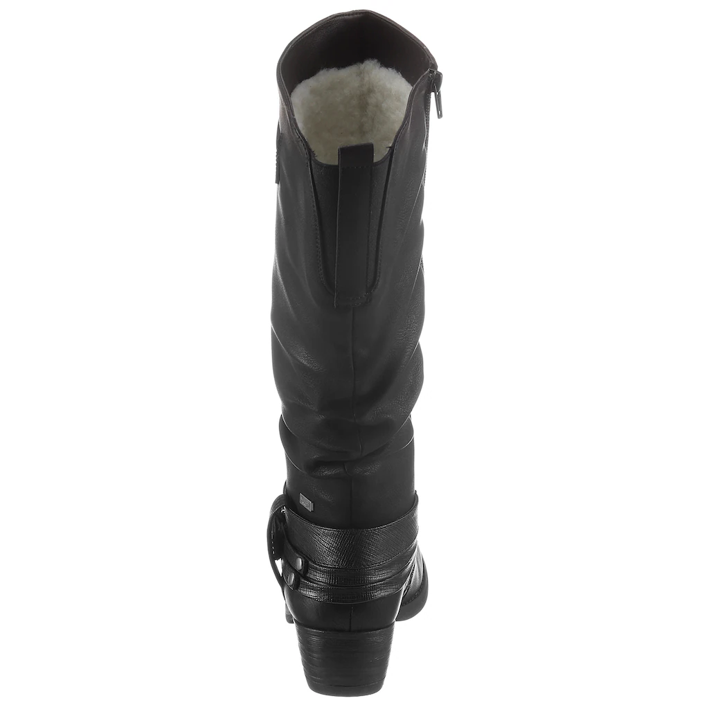 Rieker Winterstiefel Boots Warmfutter Blockabsatz mit auffälliger Schnalle kaufen VIP-Rabatte