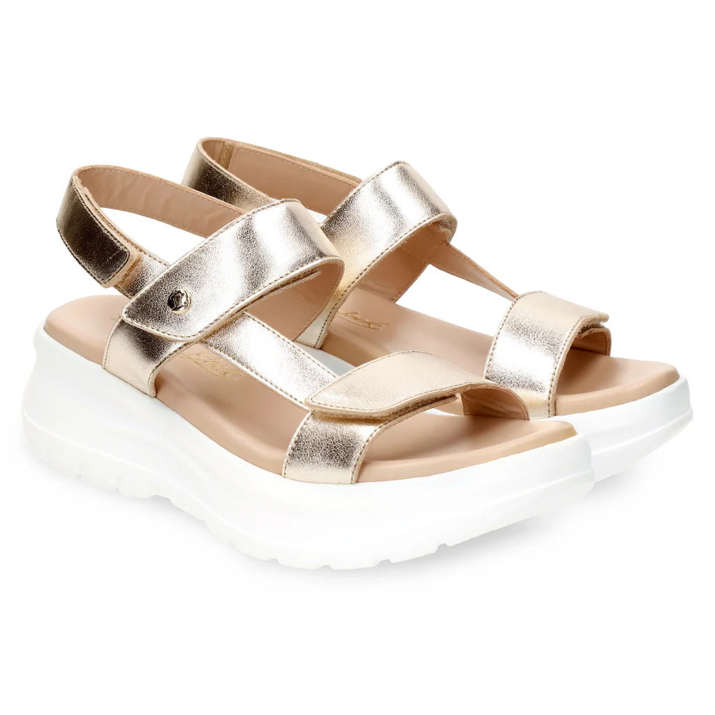 Panama Jack Plateausandale »Noor Shine« Sommerschuh Klettschuh Sandalette mit heller Laufsohle