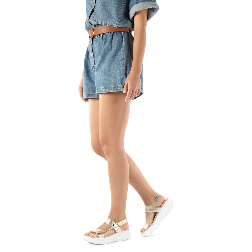 Panama Jack Plateausandale »Noor Shine« Sommerschuh Klettschuh Sandalette mit heller Laufsohle Bis zu 60% Rabatt