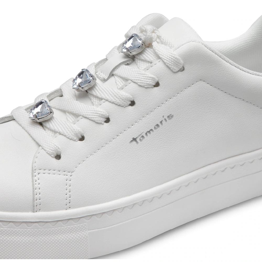 Tamaris Plateausneaker Freizeitschuh Halbschuh Schnürschuh mit Schmucksteinen verziert kaufen Speichern exportieren