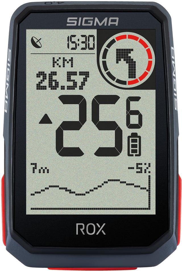 SIGMA Sigma ROX 4.0 Fahrradcomputer Set inkl. Vorbauhalterung + Pulsgurt sch &vert; 2025