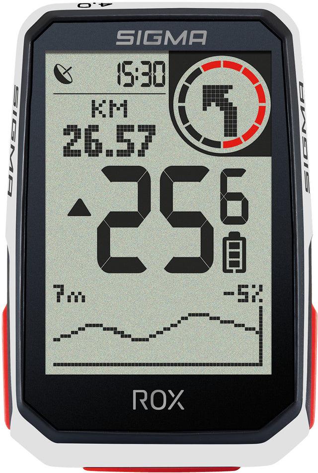 SIGMA Sigma ROX 4.0 Fahrradcomputer Set inkl. Vorbauhalterung + Pulsgurt wei | 2025