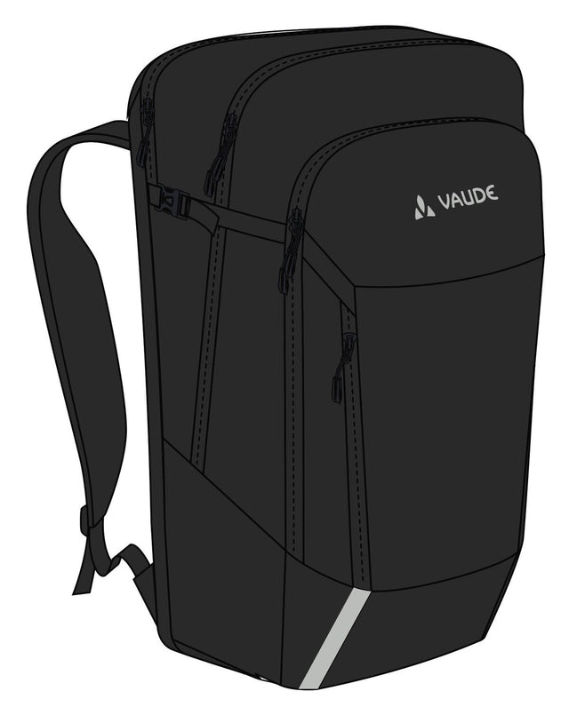 VAUDE VAUDE Cycle 28 II 2in1 Fahrradtasche und -rucksack schwarz &vert; 2025 Schlussverkauf