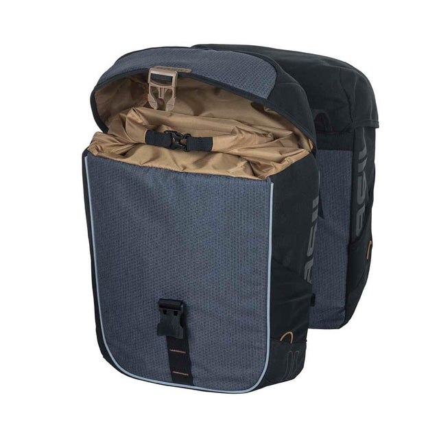 Basil Basil Miles Doppel-Gepäckträgertasche 34l blau/schwarz &vert; 2025 Bis zu 60% Rabatt