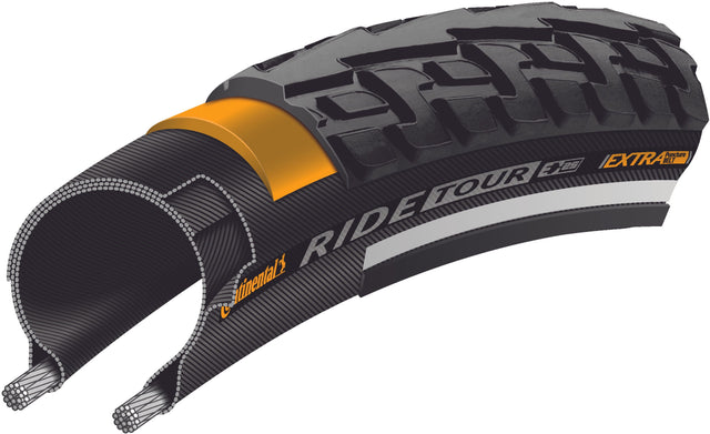 Continental Continental Ride Tour 26 x 1.75 Zoll Draht Reflex schwarz &vert; 2025 Osterangebot