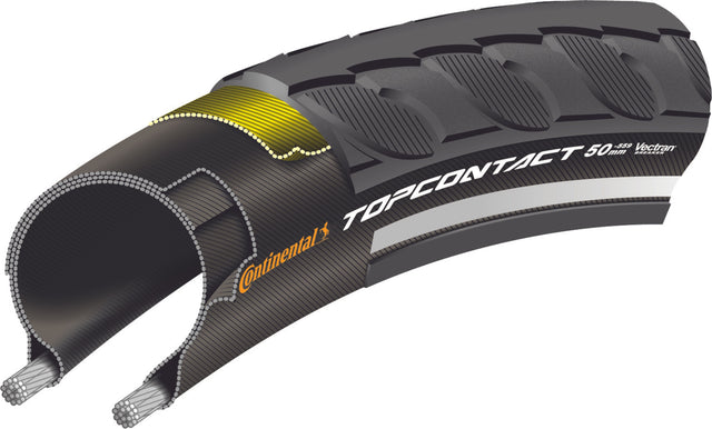 Continental Continental TopContact II Faltreifen 26x2.00" Reflex E-50 schwarz &vert; 2025 Jubiläumsangebot