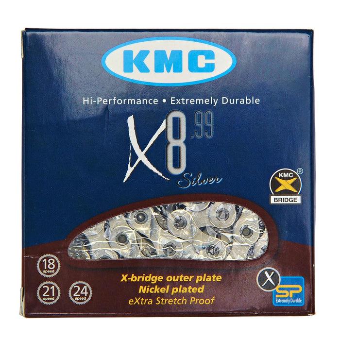 Kette 6/7/8V KMC X8 Silber Neuheiten