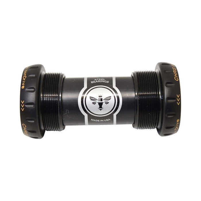 CHRIS KING ThreadFit 24 Tretlagergehäuse 68/73mm Schwarz/Gold