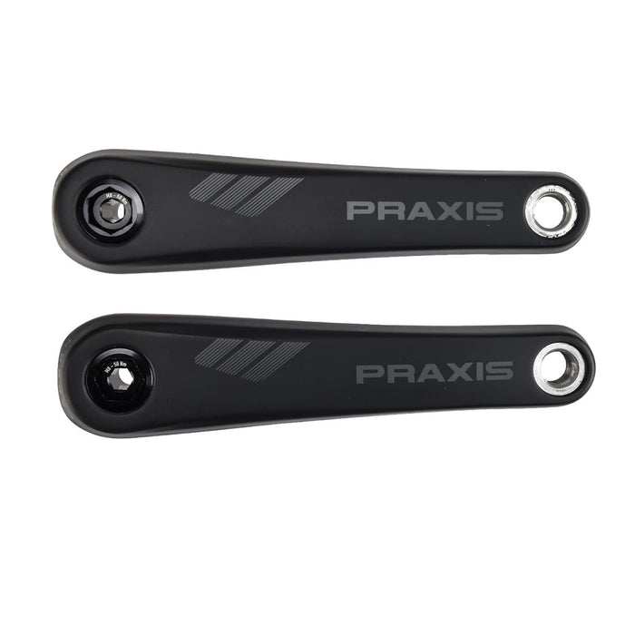 Carbon-Kurbeln für E-Mountainbike PRAXIS Motor Yamaha/Bosch Schwarz