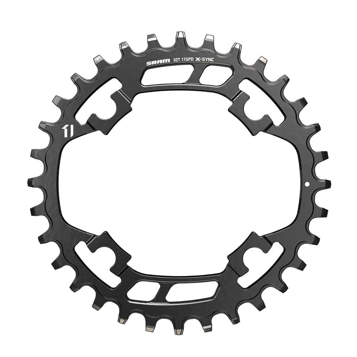 Kettenblatt Mono SRAM X-SYNC 11V 4 Loch 94mm Stahl Schwarz