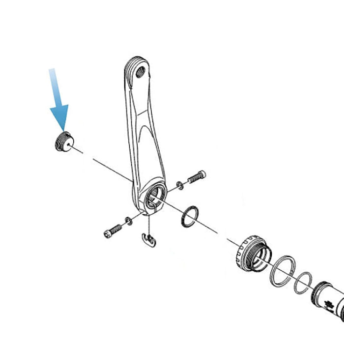 Kurbelmutter links SHIMANO FC-M582 DEORE / SLX / XT Fabrikpreis