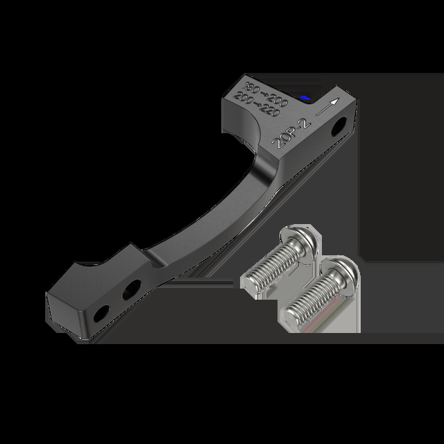 Adapter Vorderer / Hinterer Bremssattel PM / PM SRAM P2 Scheiben 200/220mm (+20mm) + Edelstahl-Schrauben