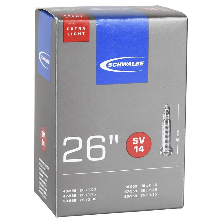 SCHWALBE EXTRA LIGHT SV 14 Luftschlauch 26x1.50/2.35 Butyl Presta 40 mm